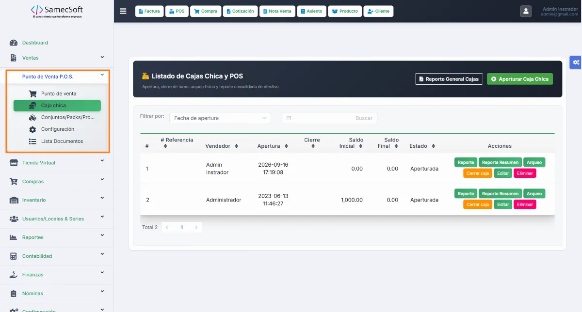 POS – Punto de Venta Electrónico