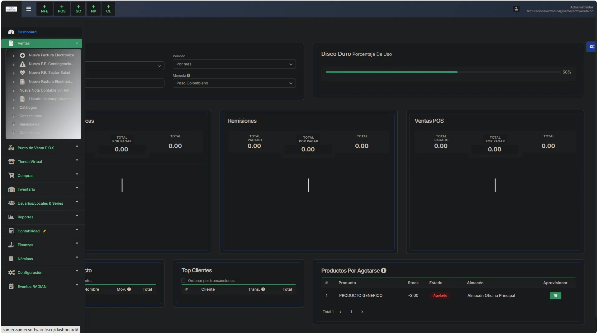 Facturación electrónica Ambiente Web